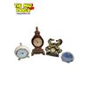 Image 1 : 3x Vintage Table Top Clocks & Horse Thermometer