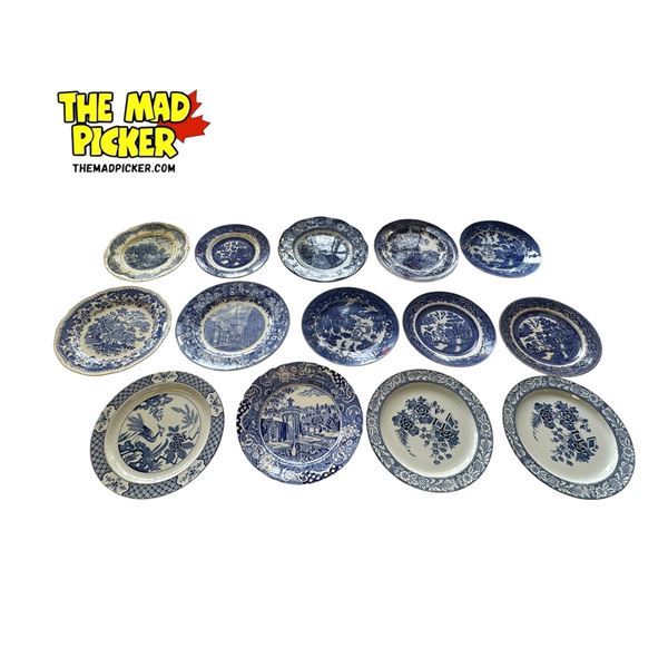 Vintage Blue/White Plates: Old Willow, Dudson Willcox & Till, Liberty Blue, & more