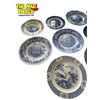 Image 2 : Vintage Blue/White Plates: Old Willow, Dudson Willcox & Till, Liberty Blue, & more