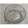 Image 2 : Vintage Gold Rim Floral Embossed Bowl