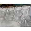 Image 3 : Vintage Glassware: Punch Bowl With Cups, Platters, & Bowl