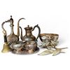 Image 1 : Vintage Variety: Plated Collectibles, Brass Bell, Candle Stick Holders