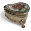Image 1 : Vintage Stain Glass Lidded Lion Foot Container