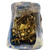 Image 1 : Tote of Brass Door Knobs on Door Plates and Hinges