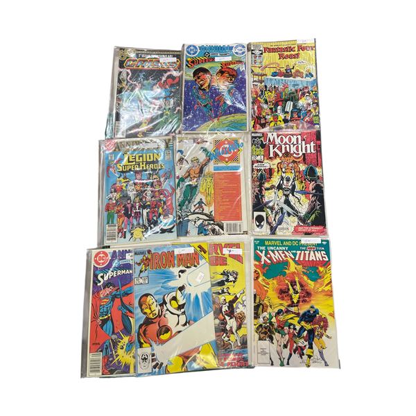 10 Assorted Marvel & DC Comics in Protective Sleeves