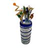 Image 1 : Vintage Hand Blown Art Glass Cup With Stir Sticks