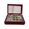 Image 1 : Vintage Red Jewellery Box With Assorted Jewellery