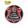 Image 1 : Reproduction Local And Long Distance Telephone Metal Sign