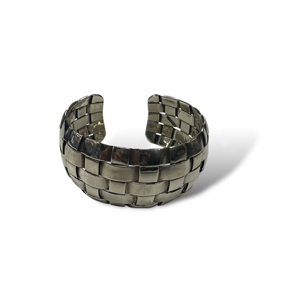 Mexico .925 Braided Style Silver Bangle