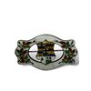 Image 1 : Victorian Era Canadian Enamelled Pin Back (White)