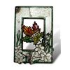 Image 1 : Victorian Era Canadian Enamelled Pin Back (White/Green)