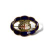 Image 1 : Victorian Era Canadian Enamelled Pin Back (Blue)