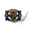 Image 1 : Victorian Era Canadian Enamelled Pin Back (Blue)