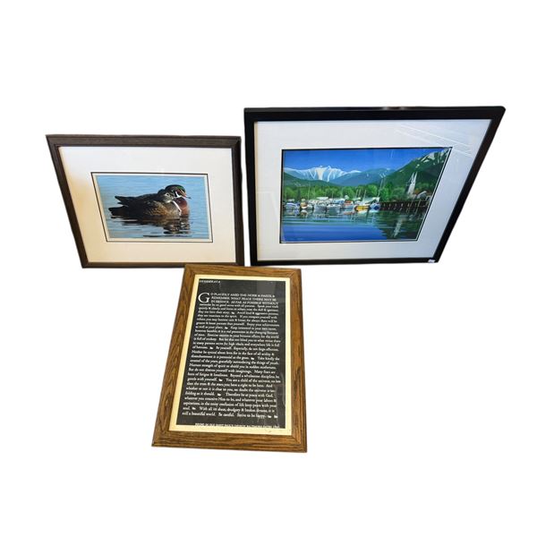 Assorted Framed Art Works : Photo, Prints