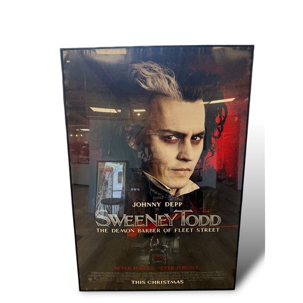 Large Framed Sweeney Todd Movie Poster