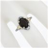 Image 5 : Antique Art Deco 10k Tri Color Gold Marquise Garnet Open Filigree Work Ring