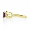 Image 5 : 14k Yellow Gold 0.70 ctw Oval Ruby Solitaire Dual Finish Open Infinity Sides Rin