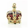 Image 1 : Vintage British 9K Gold Imperial State Crown w/ Multicolor Enamel Charm Pendant
