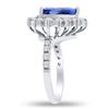 Image 3 : 3.95 ctw Tanzanite and 1.15 ctw Diamond 14K White Gold Ring