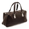 Image 2 : Chanel Brown Leather Square Stitch CC Boston Bag