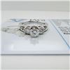 Image 1 : 0.86 ctw Diamond 14KT White Gold Trinity Engagement Ring