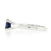 Image 6 : Vintage Platinum 1.05 ctw Square Step Cut Prong Set Sapphire Solitaire Ring
