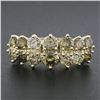 Image 2 : 14K Gold 2.24 ctw Dual Two Row Round Prong Set Diamond Stackable Wedding Band Ri