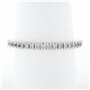 Image 2 : 14k White Gold 0.55 ctw Prong Round Diamond Thin Stack Wedding Eternity Band Rin