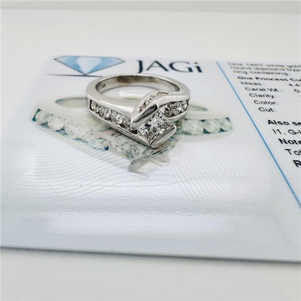 1.24 ctw Diamond 14KT White Gold Bypass Engagement Ring