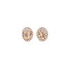 14kt Dia and Morganite Halo Earrings