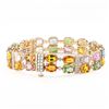 Image 2 : 32.92 ctw MultiColor Sapphire and 1.17 ctw Diamond 14K Yellow Gold Bracelet