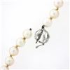 Image 6 : Cultured Pearl Strand Necklace w/ 14k White Gold Adjustable Length Cage Clasp