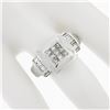 Image 3 : 18k White Gold 1.04 ctw Princess & Baguette Cut Diamond Square Geometric Ring