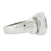 Image 5 : 18k White Gold 1.04 ctw Princess & Baguette Cut Diamond Square Geometric Ring