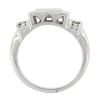 Image 7 : 18k White Gold 1.04 ctw Princess & Baguette Cut Diamond Square Geometric Ring