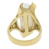 Image 5 : Vintage Sterllman 14k Yellow Gold Baroque Pearl w/ Diamond Free Form Ring