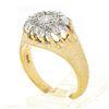 Image 9 : Men's Vintage 14K Two Tone Gold 0.80 ctw Round Diamond Brushed Finish Cluster Ri