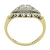 Image 4 : Vintage Keepsake 14k Two Tone Gold 0.36 ctw Diamond Open Work Geometric Ring