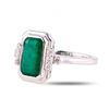 Image 2 : 1.86 ctw Emerald and 0.16 ctw Diamond Platinum Ring