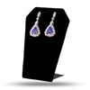 Image 2 : 4.94 ctw Tanzanite and 2.06 ctw Diamond Platinum Dangle Earrings
