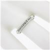 Image 2 : Solid 14K White Gold .15 ctw Single Cut Channel Set Diamond Stackable Band Ring