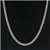 Image 6 : 14K Two Tone Gold 23.5" Textured Round Open Rolo Cable Link Chain Necklace