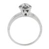 Image 7 : Vintage 14k White Gold 0.39 ctw Diamond Cluster Solitaire Engagement Promise Rin