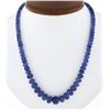 Image 2 : GIA Rondelle Beads Tanzanite Graduated Strand Necklace w/ 14k Gold Chain & Clasp