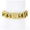 Image 2 : David Yurman 18K Gold 6.5" Wide Open Cable Link Chain Bracelet w/ Twisted Wire