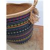 Image 4 : *(2) Baskets: Woven & Ribbon Patterned Woven - CANNOT SHIP - 15" x 18" & 20" x 16"