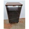 Image 1 : * Record & Radio Cabinet w/ Glass Doors - Dolly NOT Included - 32" x 19 " x 16" - CANNOT SHIP