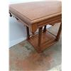 Image 2 : * Oak Accent Table - Bottom Level Has Loose Board - 29" x 22" x 19" - CANNOT SHIP, As Is