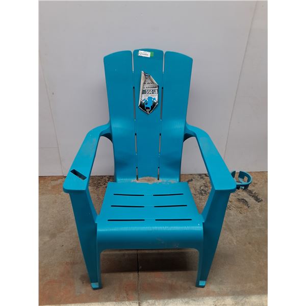 ** Plastic Adirondack Chair w/Cup Holder - CANNOT SHIP