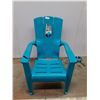 Image 1 : ** Plastic Adirondack Chair w/Cup Holder - CANNOT SHIP
